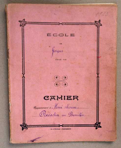 Voici donc un extrait du cahier de l' élève Moreau